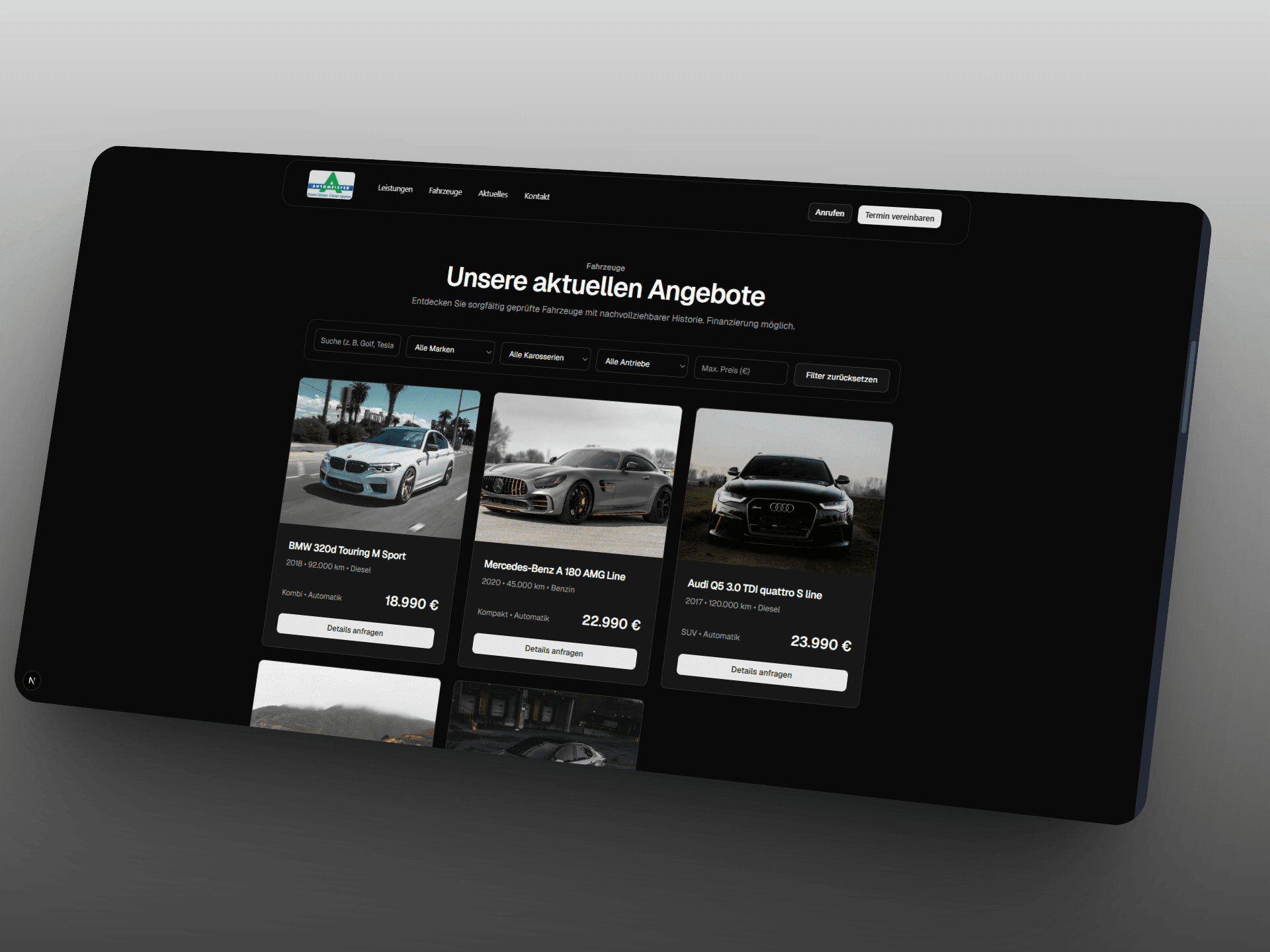 Autohaus Burnicki – Moderne Händler-Website