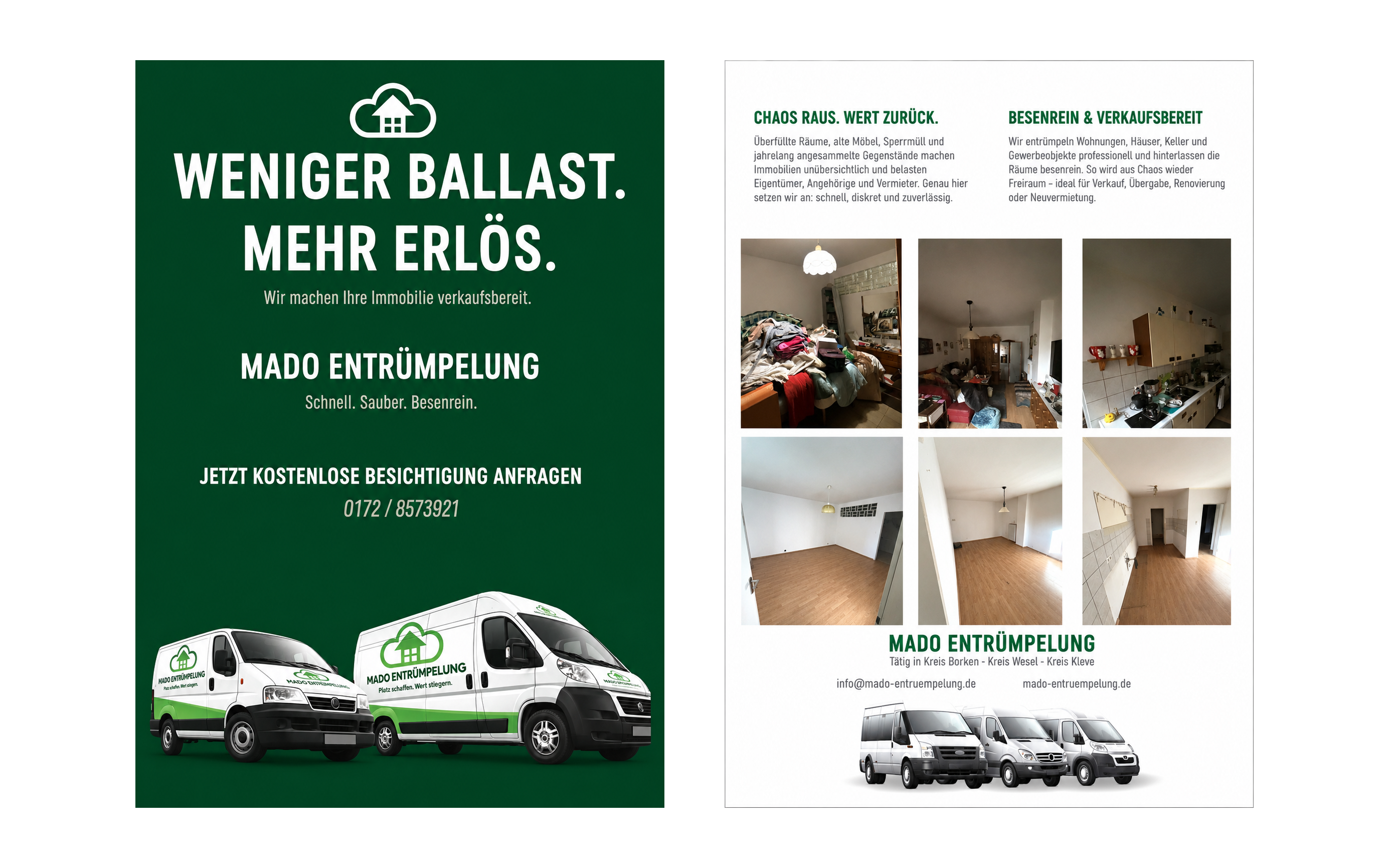 Mado Entrümpelung – Flyer-Design