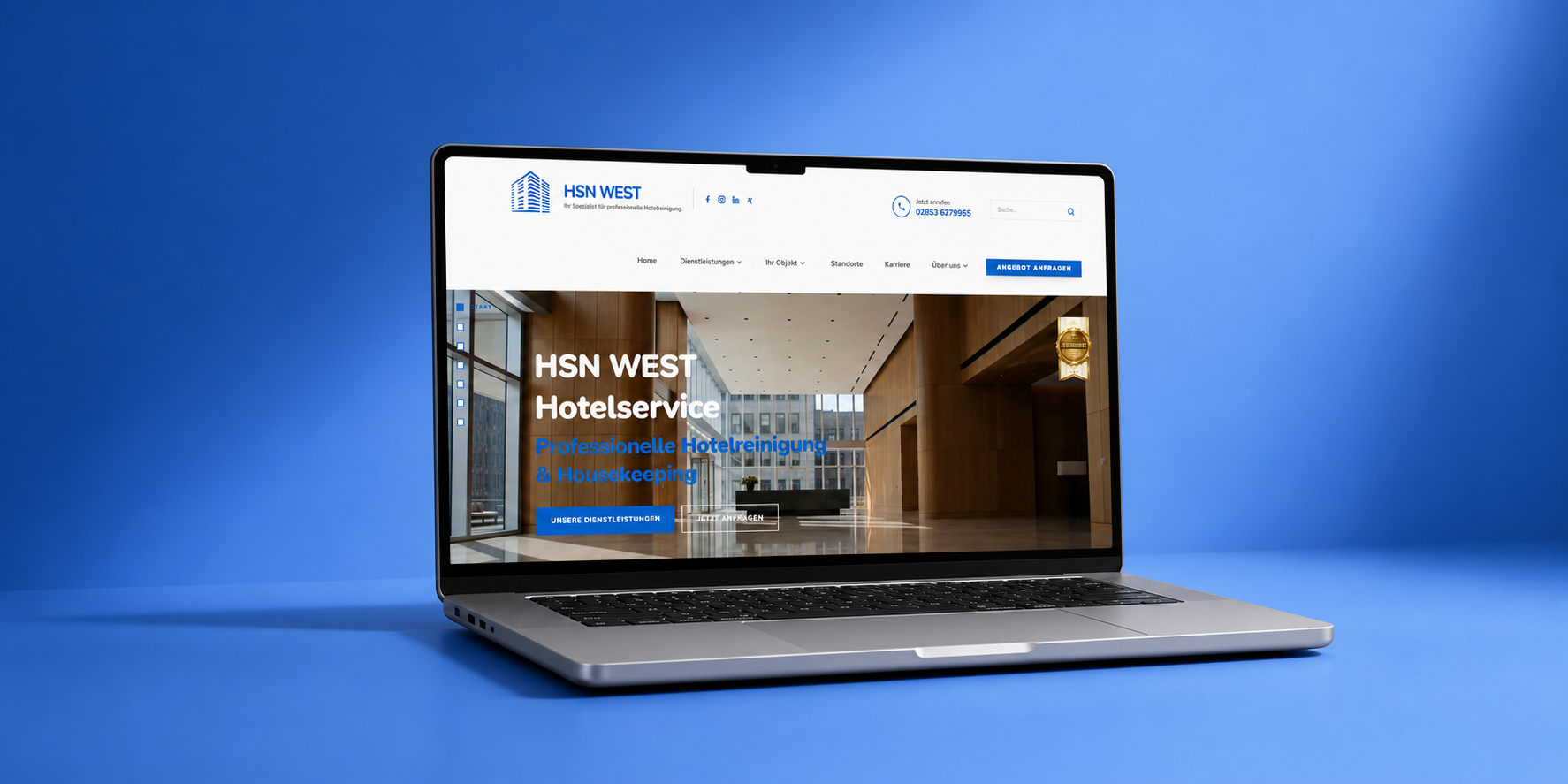 Website HSN West – Hotel- & Gastronomie-Reinigung