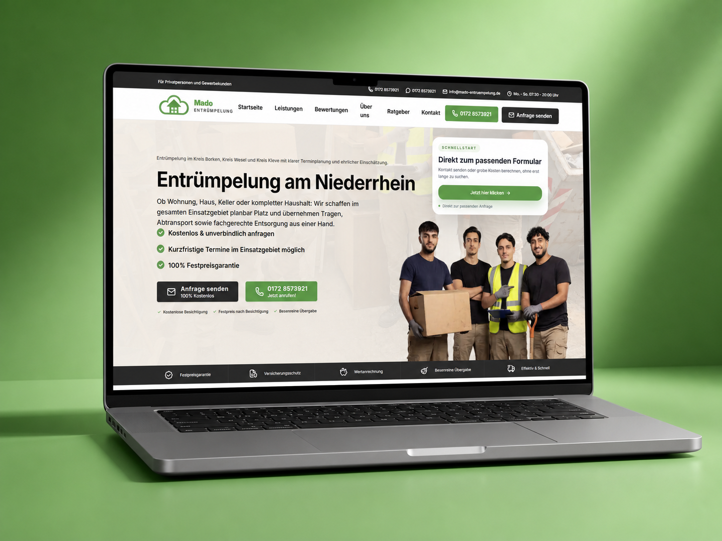 Website Mado – Entrümpelung
