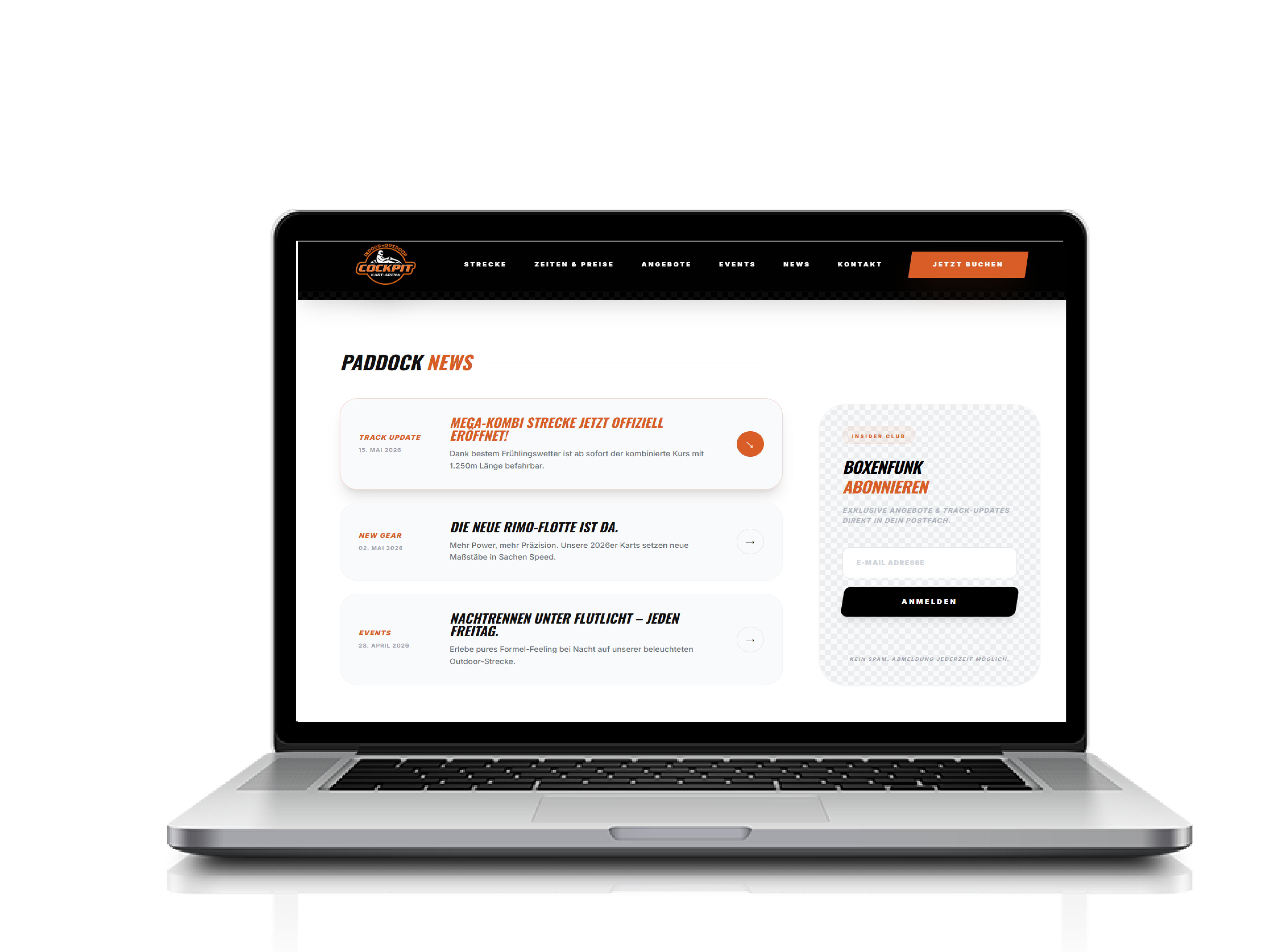 Cockpit Kartarena - News