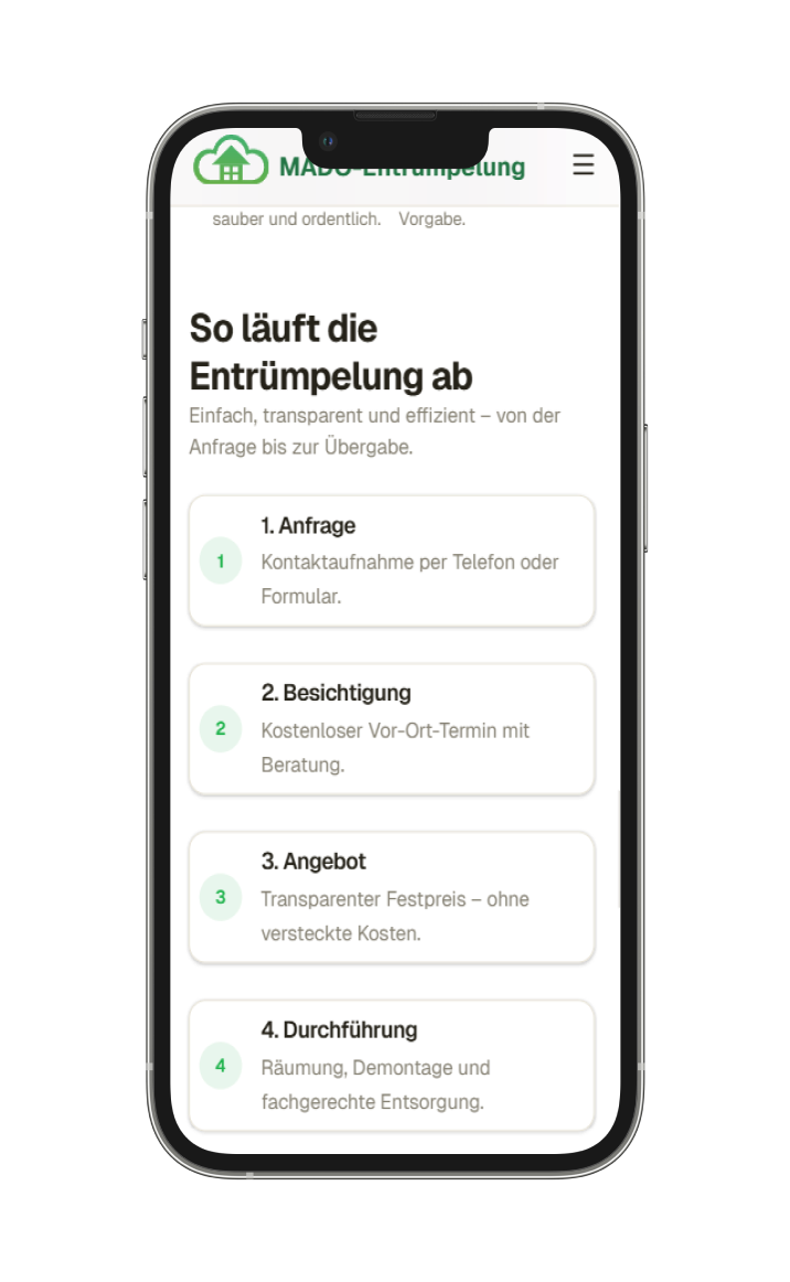 MADO Entrümpelung - Ablauf